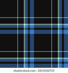 Pintar un patrón impecable en azul. Comprobar la textura de tela. Diseño de impresión textil vectorial.