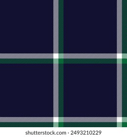 Plaid seamless pattern in blue. Check fabric texture. Vector textile print.