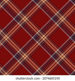 Plaid seamless pattern. Blue, red, yellow, gray symmetric background checkered. Tartan cage abstract texture. Vector graphics printing on fabric, shirt, textile, curtain and tablecloth.