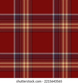 Plaid Seamless Pattern. Blue, Red, Yellow, Gray Symmetric Background Checkered. Tartan Cage Abstract Textured. Vector Graphics Printing On Fabric, Shirt, Textile, Curtain And Tablecloth.