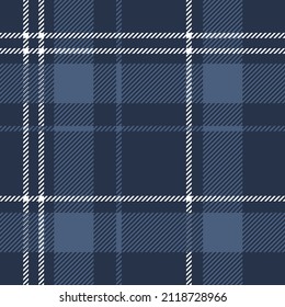 Plaid seamless pattern blue and white background. tartan check design for wallpaper,textile,clothing,wrapping,batik,fabric. vector illustration in textile geometric. 