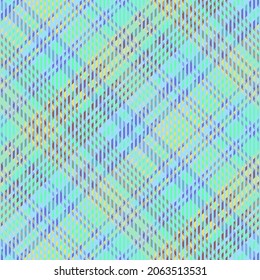 Plaid seamless pattern. Blue, yellow background checkered. Classic Tartan colored cage. Abstract texture. Vector graphics printing on fabric, shirt, textile, curtain and tablecloth.
