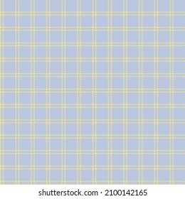 Geplantes nahtloses Muster. Blau, gelber Hintergrund, kariert. Tartan Käfig abstrakte Textur. Vektorgrafik-Druck auf Stoff, Hemd, Textil, Vorhang und Tischdecken.