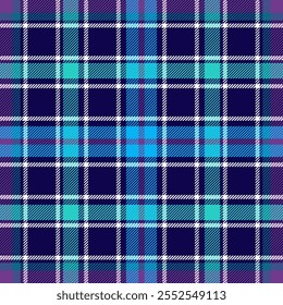 Padrão sem costura xadrez. Verifique o plano de fundo. Repetindo o design de verificações tartan. Repetida flanela de queda escocesa. Impressão em tecido de Madras. Reticulado de lã geométrica. Repita o abstrato ekose unisex. Ilustração vetorial