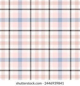 Plaid nahtloses Muster. Schau dir die gemütlichen Plaids an. Wiederholte Tartanprüfungen. Wiederholte schottische Sturzflanell. Madras-Stoffdruck. Neutrales Wollgitter. Wiederholen Sie abstrakte Else gewebt. Vektorillustration