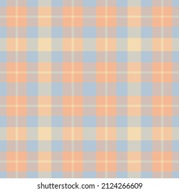 Plaid seamless pattern. Check fabric texture. Vector textile print design.