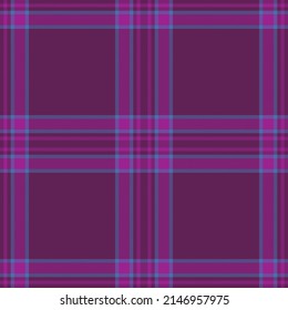 Plaid seamless pattern. Check fabric texture. Vector textile print design.