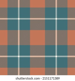 Plaid seamless pattern. Check fabric texture. Vector textile print design.
