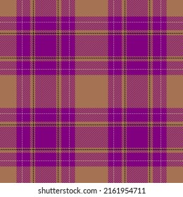 Plaid seamless pattern. Check fabric texture. Vector textile print design.