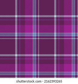 Plaid seamless pattern. Check fabric texture. Vector textile print design.