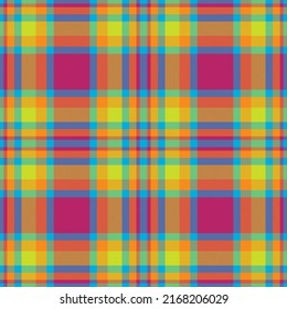 Plaid seamless pattern. Check fabric texture. Vector textile print design.