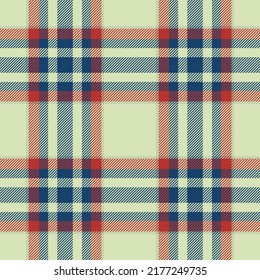 Plaid seamless pattern. Check fabric texture. Vector textile print design.
