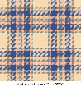 Plaid seamless pattern. Check fabric texture. Vector textile print design.