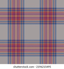Plaid seamless pattern. Check fabric texture. Vector textile print design.