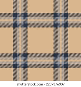 Plaid seamless pattern. Check fabric texture. Vector textile print design.