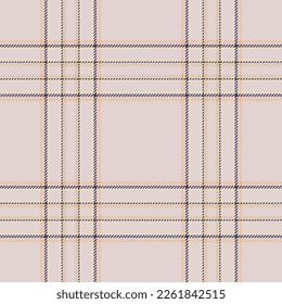 Plaid seamless pattern. Check fabric texture. Vector textile print design.