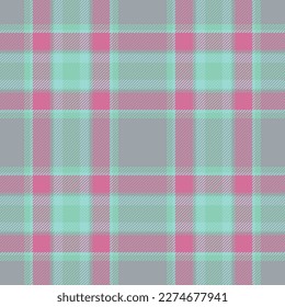 Plaid seamless pattern. Check fabric texture. Vector textile print design.
