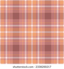 Plaid seamless pattern. Check fabric texture. Vector textile print design.