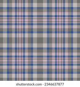 Plaid seamless pattern. Check fabric texture. Vector textile print design.