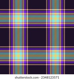 Plaid seamless pattern. Check fabric texture. Vector textile print design.