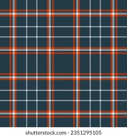 Plaid seamless pattern. Check fabric texture. Vector textile print design.