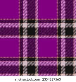 Plaid seamless pattern. Check fabric texture. Vector textile print design.