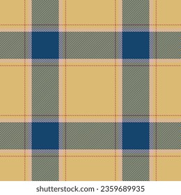 Plaid seamless pattern. Check fabric texture. Vector textile print design.
