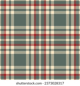 Plaid seamless pattern. Check fabric texture. Vector textile print design.