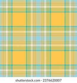 Plaid seamless pattern. Check fabric texture. Vector textile print design.