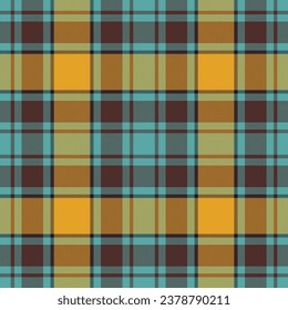 Plaid seamless pattern. Check fabric texture. Vector textile print design.