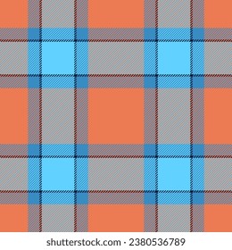 Plaid seamless pattern. Check fabric texture. Vector textile print design.