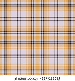 Plaid seamless pattern. Check fabric texture. Vector textile print design.