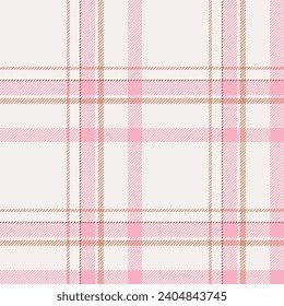 Plaid seamless pattern. Check fabric texture. Vector textile print design.