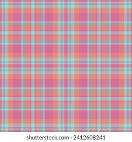 Plaid seamless pattern. Check fabric texture. Vector textile print design.