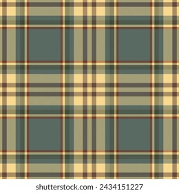 Plaid seamless pattern. Check fabric texture. Vector textile print design.
