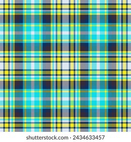 Plaid seamless pattern. Check fabric texture. Vector textile print design.