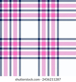 Plaid seamless pattern. Check fabric texture. Vector textile print design.