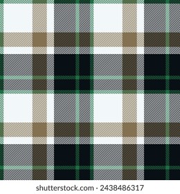 Plaid seamless pattern. Check fabric texture. Vector textile print design.