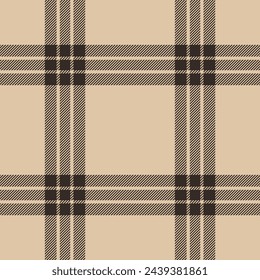 Plaid seamless pattern. Check fabric texture. Vector textile print design.