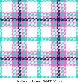 Plaid seamless pattern. Check fabric texture. Vector textile print.