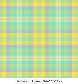 Plaid seamless pattern. Check fabric texture. Vector textile print.