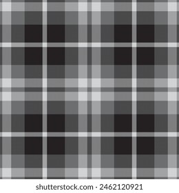 Plaid seamless pattern. Check fabric texture. Vector textile print.
