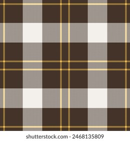 Plaid seamless pattern. Check fabric texture. Vector textile print.