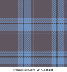 Plaid seamless pattern. Check fabric texture. Vector textile print.