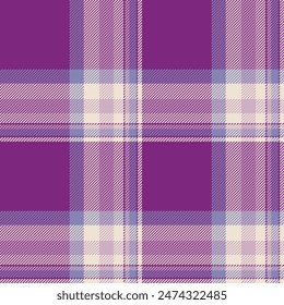 Plaid seamless pattern. Check fabric texture. Vector textile print.