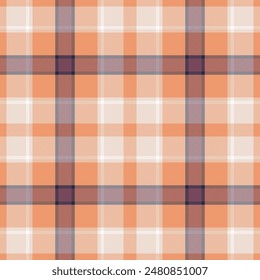 Plaid seamless pattern. Check fabric texture. Vector textile print.