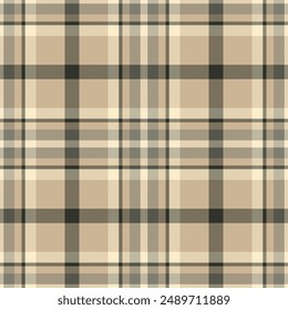 Plaid seamless pattern. Check fabric texture. Vector textile print.