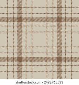 Plaid seamless pattern. Check fabric texture. Vector textile print.