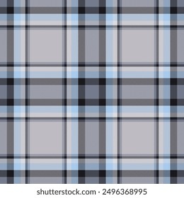 Plaid seamless pattern. Check fabric texture. Vector textile print.