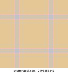 Plaid seamless pattern. Check fabric texture. Vector textile print.